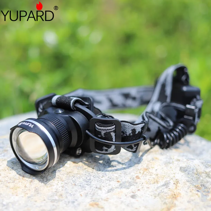 YUPARD XML T6 LED 3 Mode Waterproof Zoom Focus Front Light HeadLamp headlight Adjust Focus 3*AA battery camping outdoor sport
