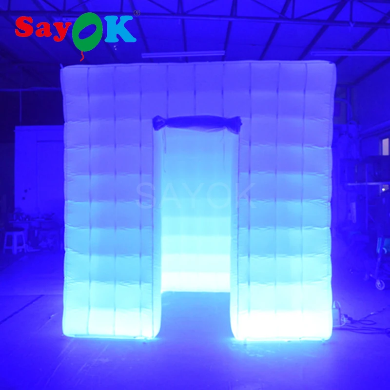 Портативная фотобудка Sayok надувная 17 цветов светодиодное освещение для