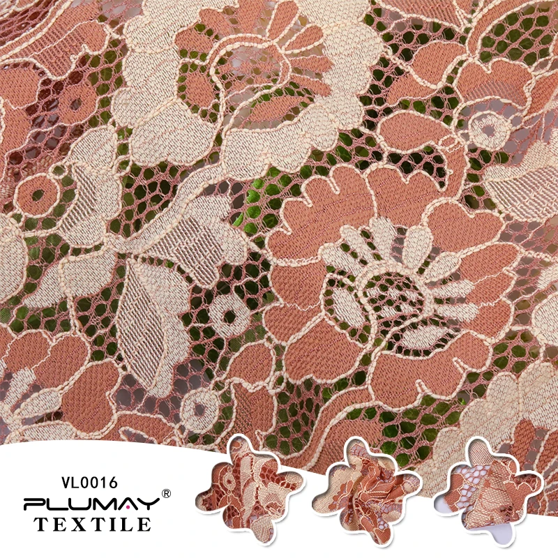 

China products 70%cotton 30%nylon flower embroidery lace fabric bridal for wedding dress by half(1/2) yard