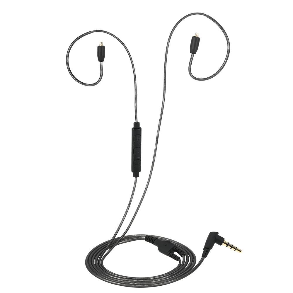 3 5 мм проводной кабель для наушников съемный сменный шнур с микрофоном MMCX разъем