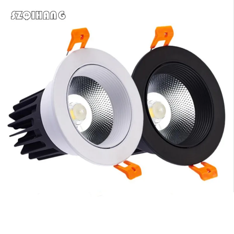 

High Quality Epistar LED COB Recessed Downlight Dimmable 12w LED Spot lamp Dimming Ceiling Lamp light AC110V AC220V