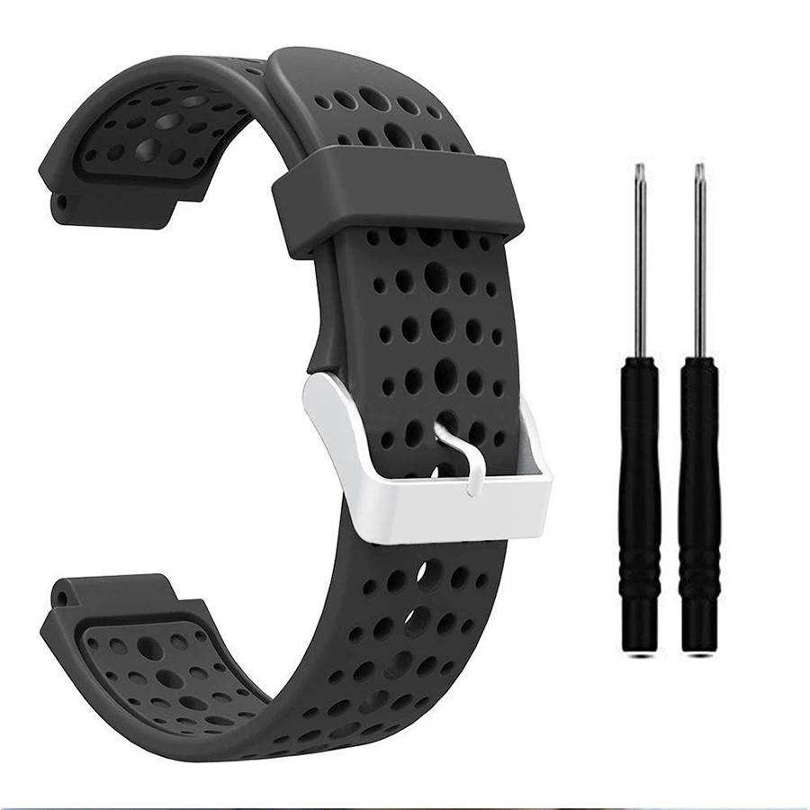 Силиконовый резиновый ремешок для часов Garmin Forerunner 220 230 235 620 630 735XT сменный ремешок для часов браслет+ инструмент