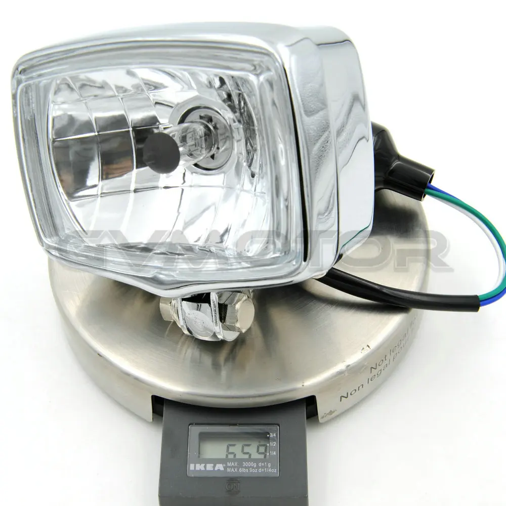 Chorme H4 DEUS Кафе Racer винтажный мотоциклетный светильник с квадратной головкой