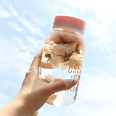 Черный Бутылка для воды большой емкости с мешком герметичное уплотнение краткое путешествие прямая питьевая стеклянная бутылка для воды с крышкой - Цвет: Черный