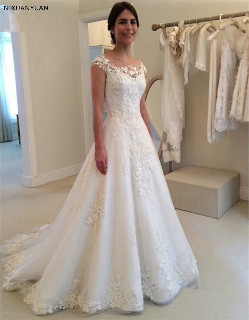 

Трапециевидные кружевные тюлевые Элегантные Длинные Формальные Свадебные платья 2021 Модные свадебные платья