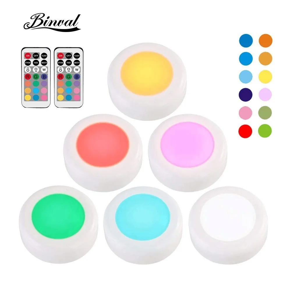 Binval RGB 12 видов цветов под шкафом с регулируемой яркостью для кухни Светодиодные