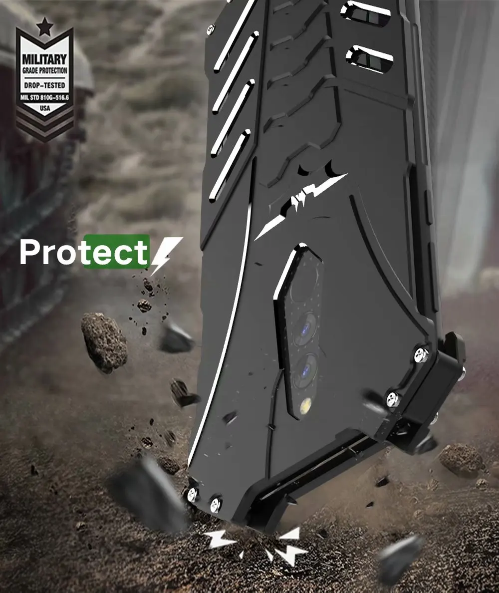 R-JUST для Xiaomi Черная Акула Helo задняя крышка чехол Armor пыль из металла Алюминий ЧПУ
