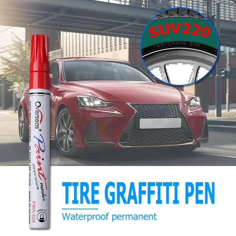 7Colors Universal Waterproof Permanent Paint Marker Pen Car Tyre Auto Tire Tread Rubber Painting Marker Graffiti Oily Marker Pen
