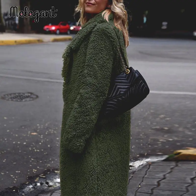 Женское замшевое пальто mэлегантная однотонная Повседневная Шуба на зиму 2019