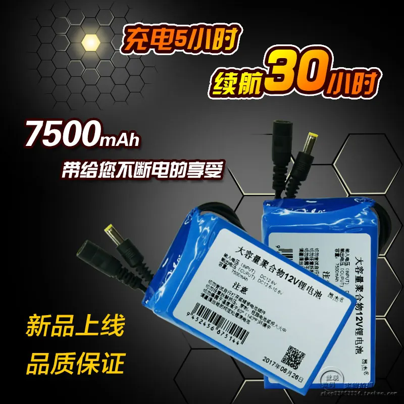 12V Вольт большой емкости литий полимерный аккумулятор Перезаряжаемый на заказ