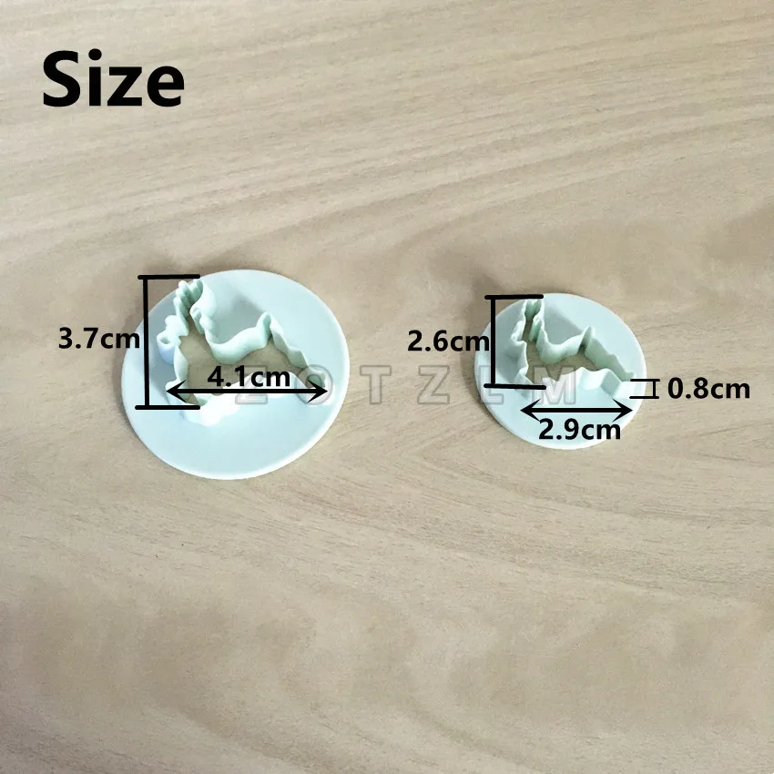 2 pcs/set Christmas Deer Shape Plastic Cookie Cutters Reindeer Bucks Cake Decorating Tools Biscuit Pastry Fondant Mold SLP139 | Дом и сад