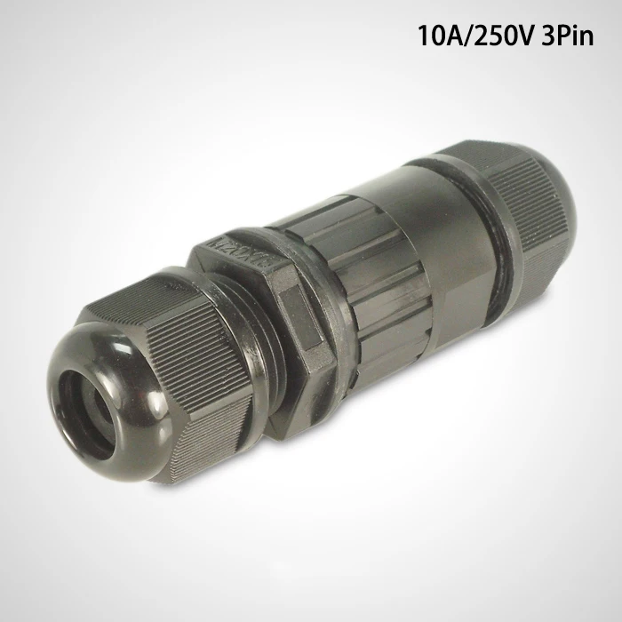 

10 компл./лот разъем водонепроницаемый IP68 I-образный M20 разъемы 3-контактный 250 В переменного тока/10 А