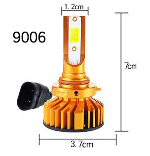 Aceersun 2 шт. F2 автомобиля H4 светодиодный фар H1 светодиодный H7 H11 9005 9006 HB3/4 72W фары для 8000LM моноблочные светодиодные чипы Turbo Вентилятор 6500K 12V передние фары лампы - Цвет: 9006