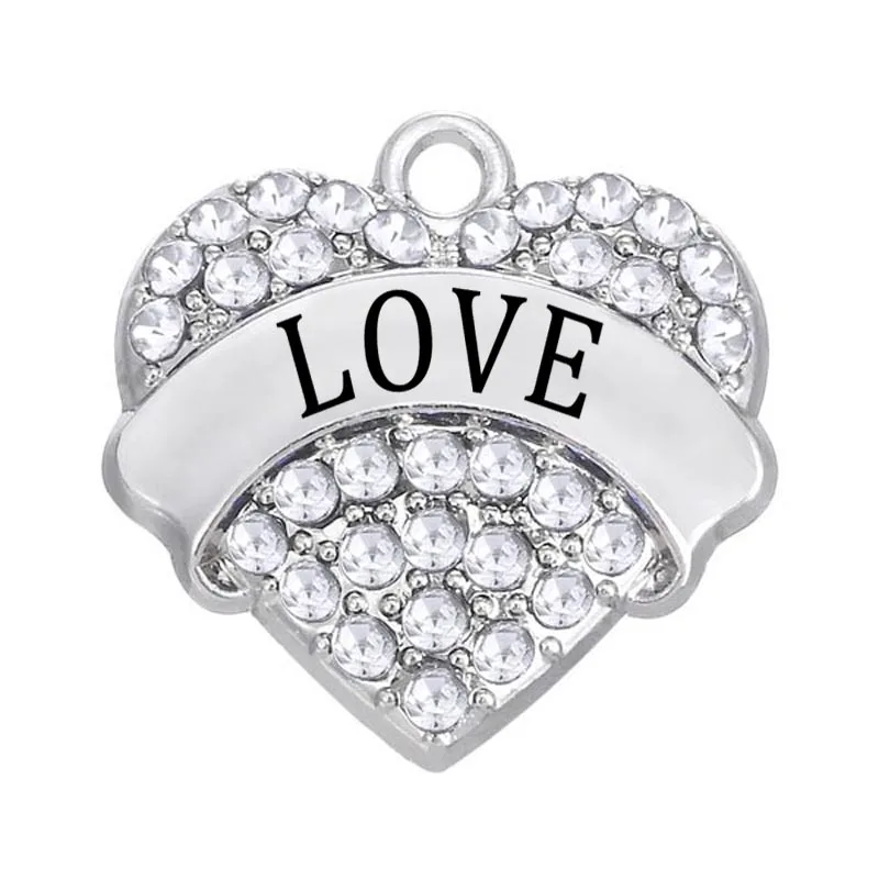 Stylish Valentine's Day Boyfriends Girlfriends Gift Jewelry Love Message Name Heart Pendant Charm | Charms