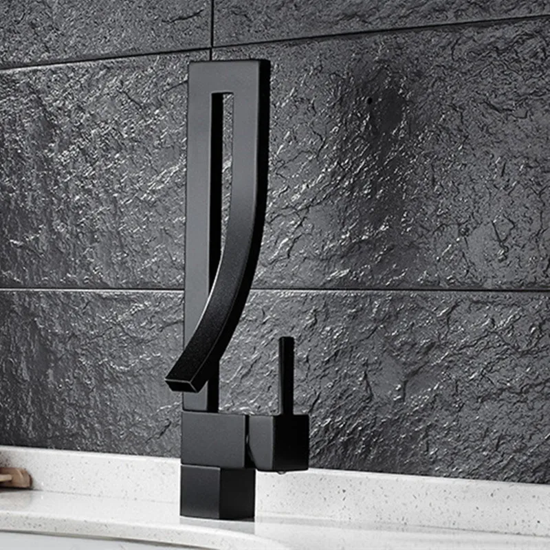 

Free shipping Creativity kitchen faucet with Top quality blackened kitchen sink faucet by solid brass black kitchen water faucet