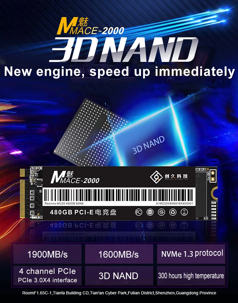 SSD M.2 Nvme Pcie 128 ГБ 256 512 1 ТБ 2280 HDD 3D NAND 8 г/локон высокоскоростного твердотельного накопителя для ноутбуков и настольных компьютеров reeinno бренд