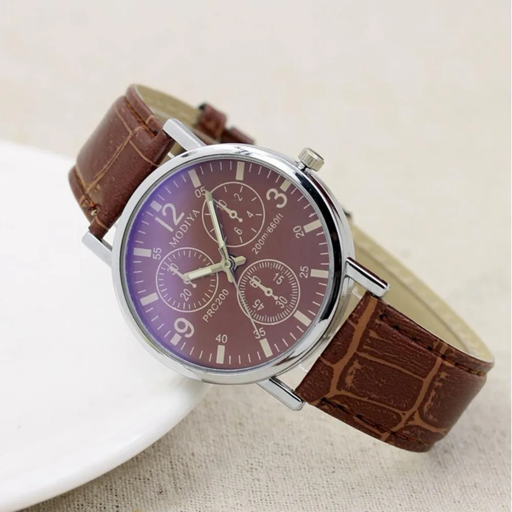 Current Design Leather Band Watches Men Top Brand Relogio Masculino 2019 New Mens Sports Casual Quartz Wrist M-123 | Наручные часы
