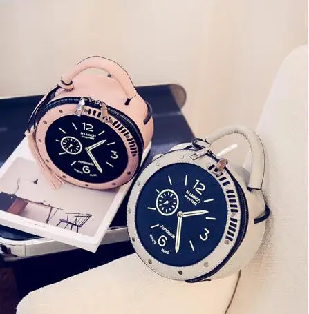 AJSFY Новинка 2018 года часы укладки творческий сигнализации сумка в виде часов милые