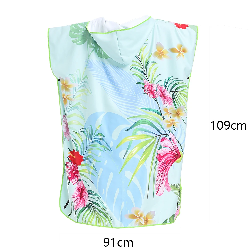 Волшебное пончо Zipsoft для серфинга разноцветное пляжное полотенце с капюшоном