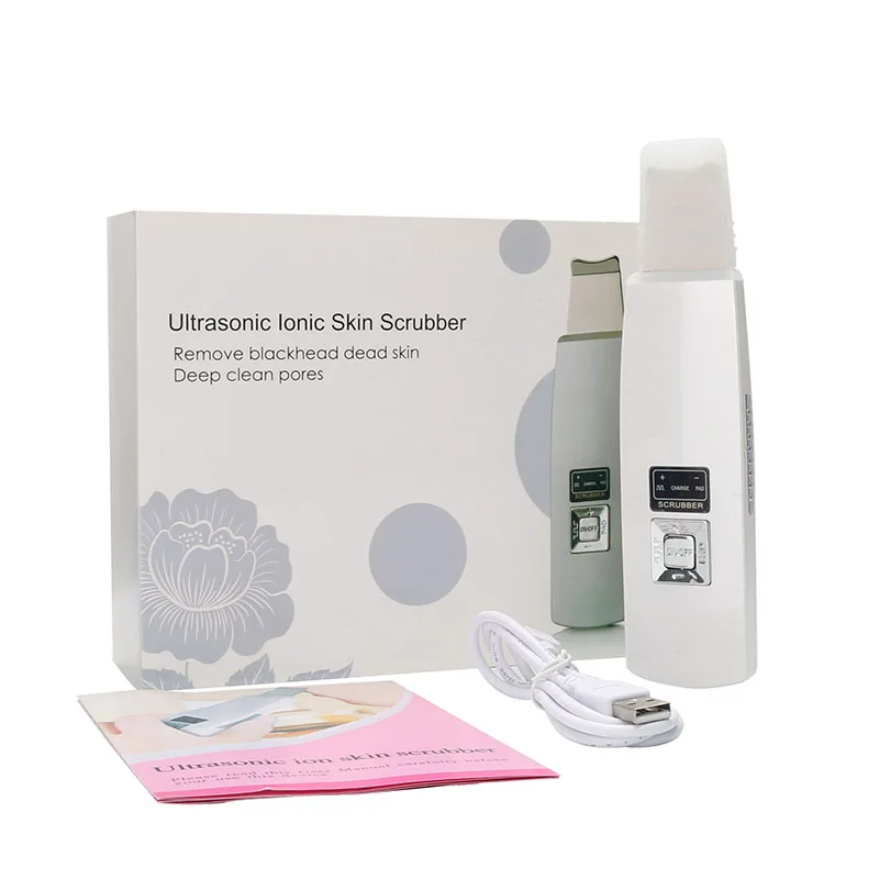 Skin Scrubber Ultrasonic Ion Facial Care Ultrasonic Scrubber Cleaner Blackhead Removal Face Peeling Extractor Skin Beauty Tools