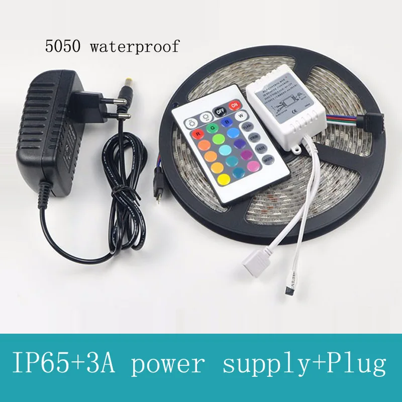 SMD 5050 RGB Светодиодная лента Силиконовая Водонепроницаемая 300 светодиодов 5 м
