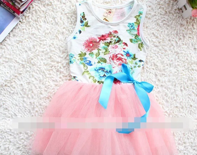 Hot sell China Wholesale flower girls princess dresses summer girl rainbow dress kids wear | Детская одежда и обувь