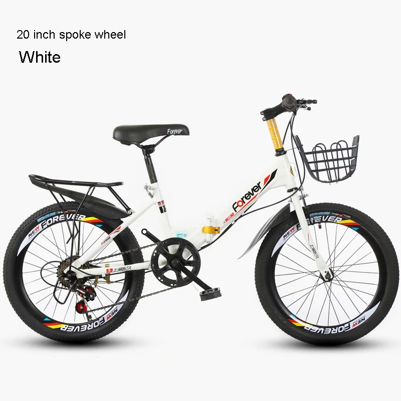 20 7speed F W Детский горный велосипед, 20 дюймов, Односкоростной, 6 скоростей, складной велосипед, 3 колеса для ножей и спиц, велосипед для мальчиков и девочек - Цвет: 20 7speed F W