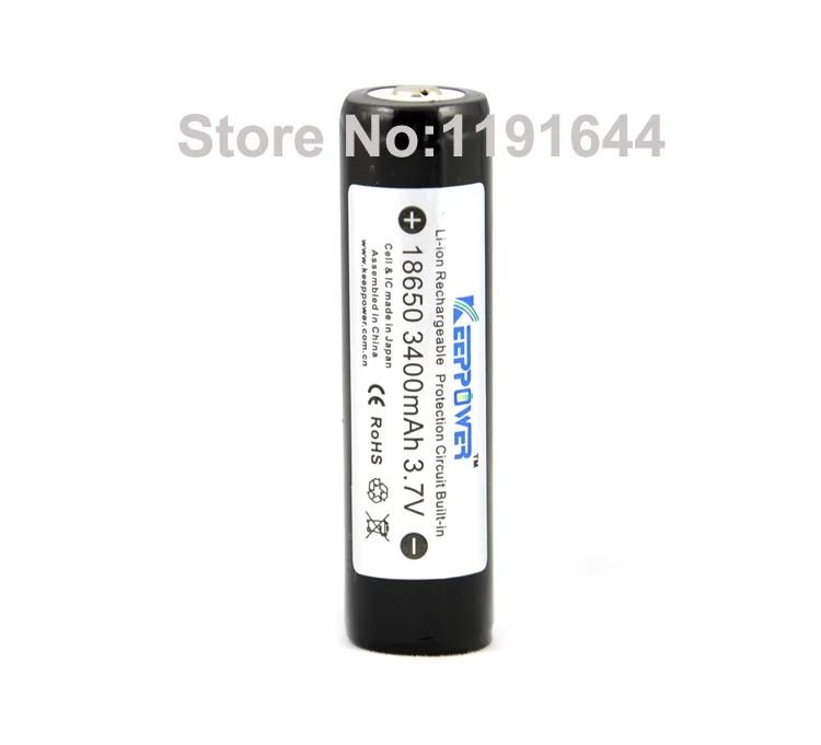 Free shipping!!4PCS/lot Original Keeppower PROTECTED 3.7V 18650 3400mah Li-ion battery | Электроника