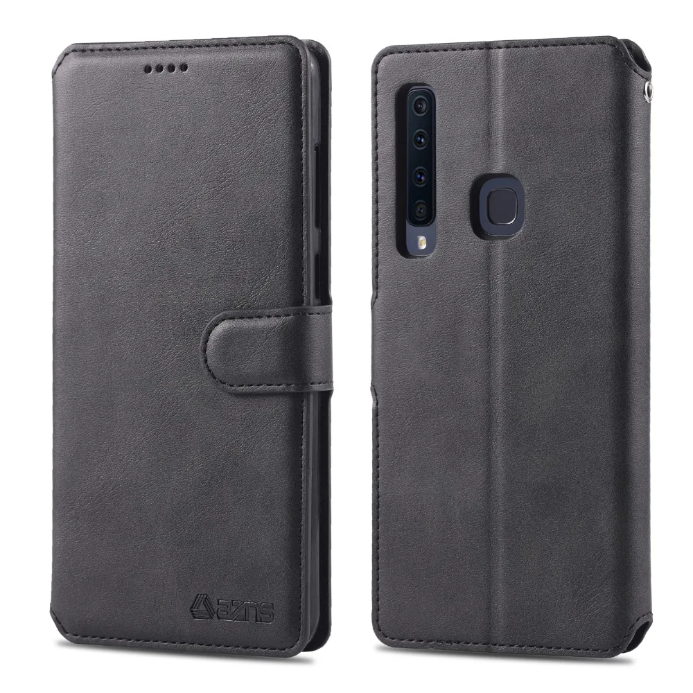 Кожаный чехол для Coque samsung Galaxy A9 2018 слота карты случай Стенд откидная крышка