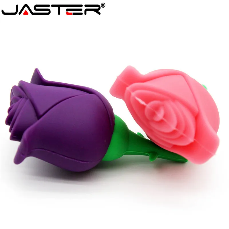 USB флеш накопитель JASTER в виде Розы 64 ГБ 4 8 16 2 0|USB флэш-накопители| |