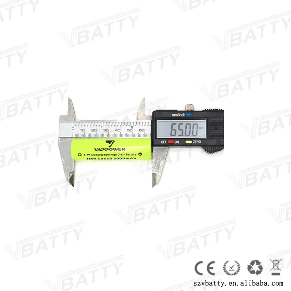 Vappower IMR 18650 3000 мАч 30A 3 7 В перезаряжаемый литий ионный аккумулятор с высоким
