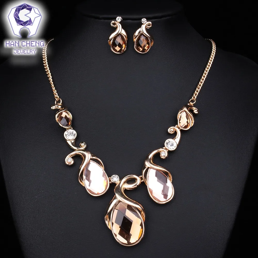 Новинка модное роскошное ожерелье HanCheng с подвеской в виде капли воды украшение