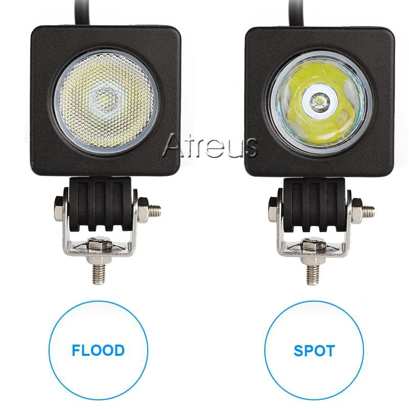 10 шт. 2 дюймов Вт Автомобильный светодиодный рабочий светильник 12V 24V Квадрат LED