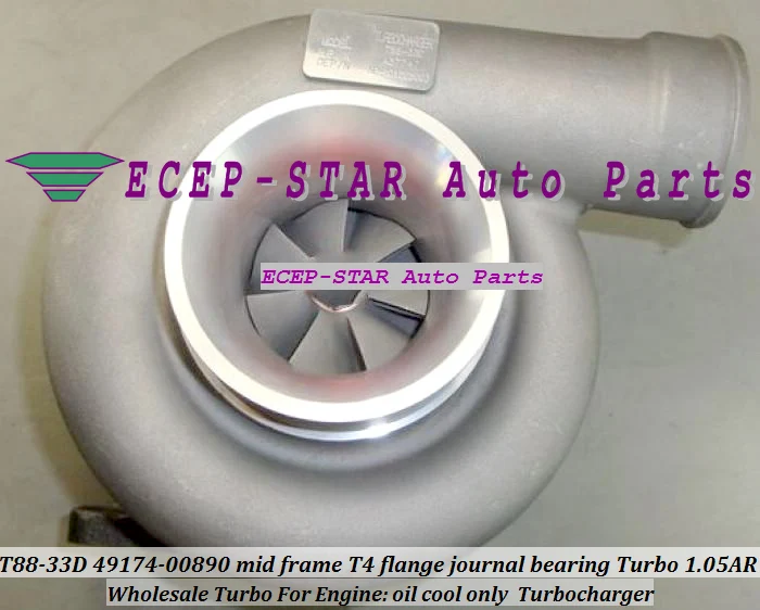 Фланцевый подшипник с масляным охлаждением T88 33D 49174 00890 Turbo 1 05 AR T4 97 мм V band