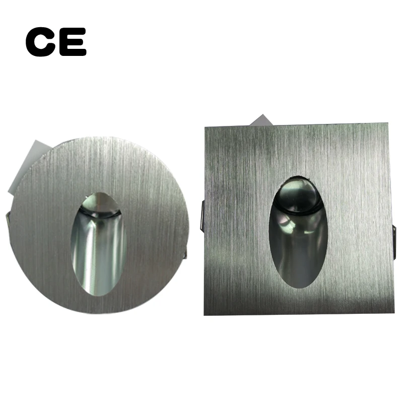 Теплый белый светодиодный настенный светильник 1 Вт круглый встраиваемый для