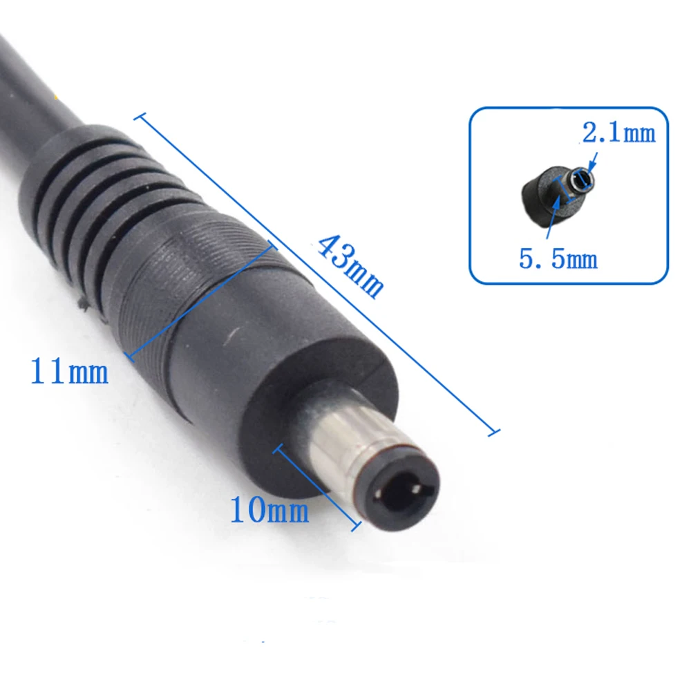2 шт. DC Мощность косичка мужской бочка штекер 6-дюймовый провода 5 мм x 1 для