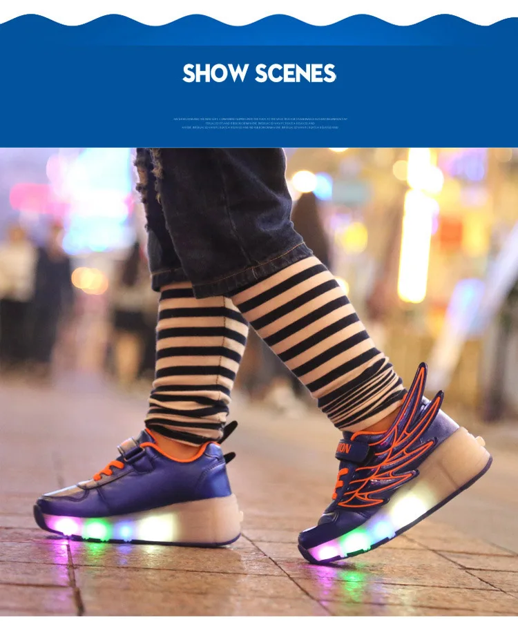 Теннисные кроссовки Heelys; весенняя обувь с двойными колесами; Светодиодный светящийся кроссовки; детская обувь для мальчиков и девочек; Студенческая прогулочная обувь