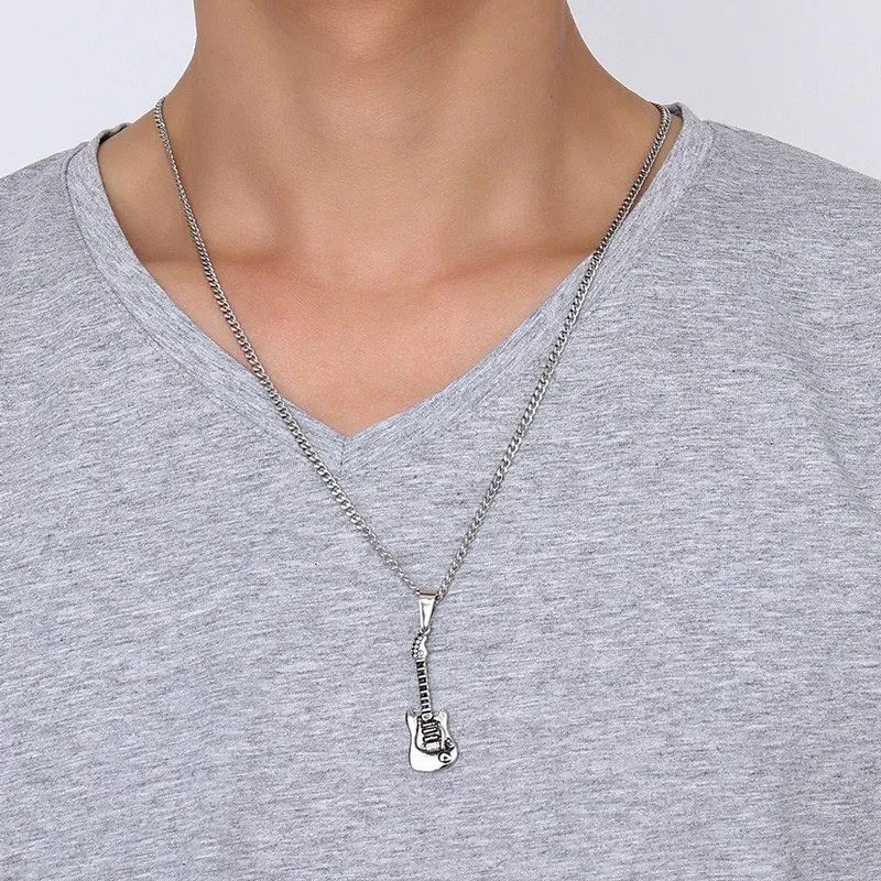 ZORCVENS 2020 Новинка Рок Панк гитара ожерелье для мужчин ювелирные изделия из