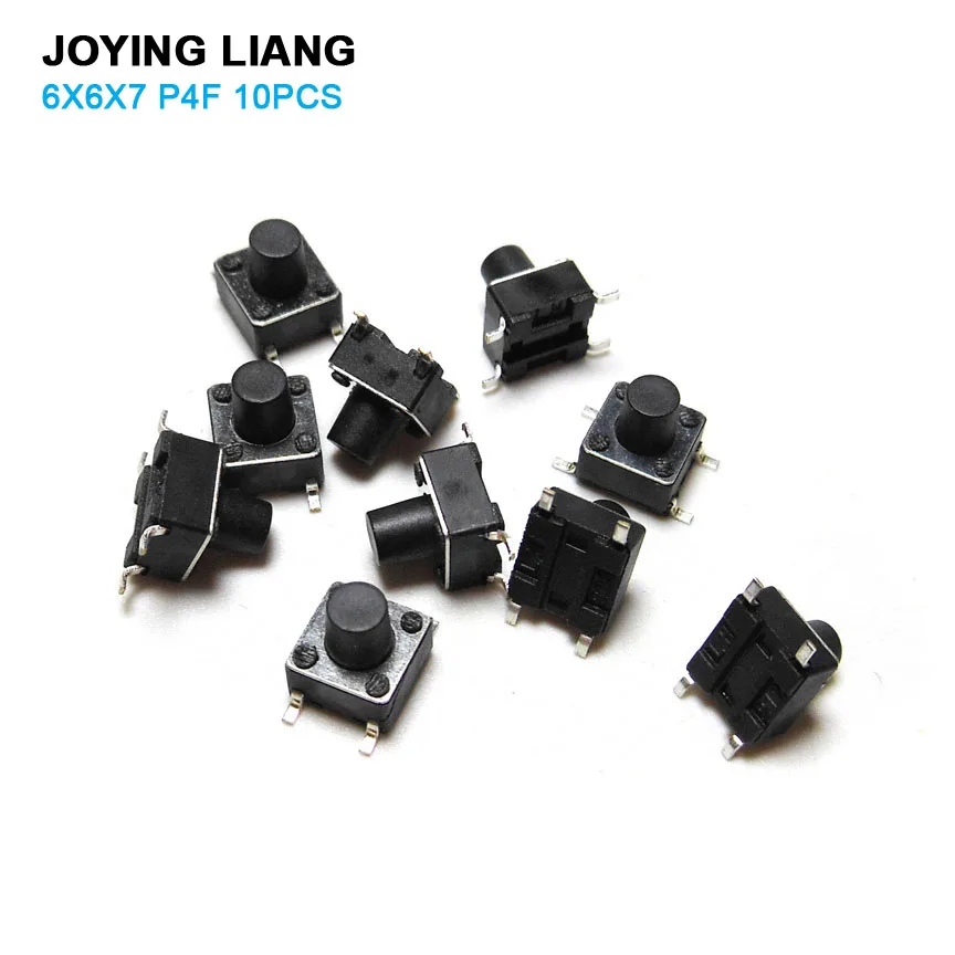 JOYING LIANG 10 шт./лот 6*6*7 мм SMD маленький переключатель Вт Временная жизнь
