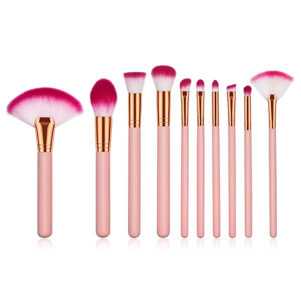 10Pcs Professional Makeup Brushes Set Eye Shadow Foundation Powder Eyeliner Eyelash Lip Make Up Brush Cosmetic Beauty Tool Kit | Красота и