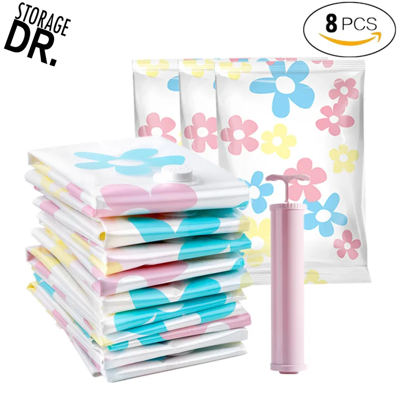 DR. STORAGE 8 шт вакуумные сумки для хранения одежды одеяла подушки Экономия