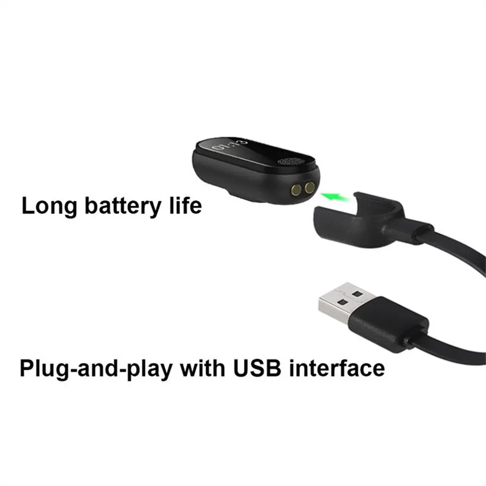 Умный Браслет M2 с пульсометром умный фитнес трекер Bluetooth зарядка через USB умные