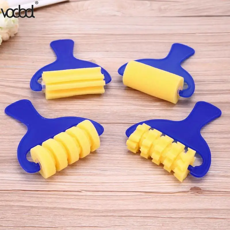 4 шт./компл. губки для рисования кисти с пластиковой ручкой дети живопись граффити