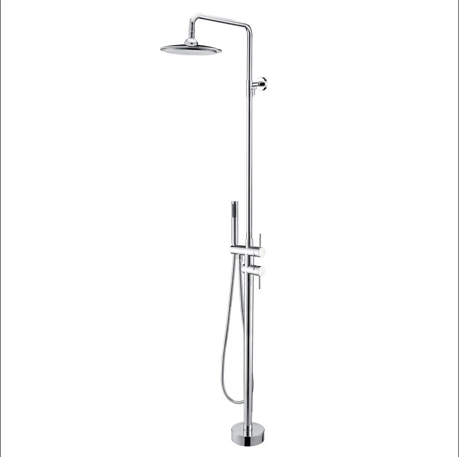 

Modern Floor Mount Bathroom Clawfoot Bathtub Filler Faucet Freestanding Chrome Sprayer Mixer Shower Wall Mounted 008