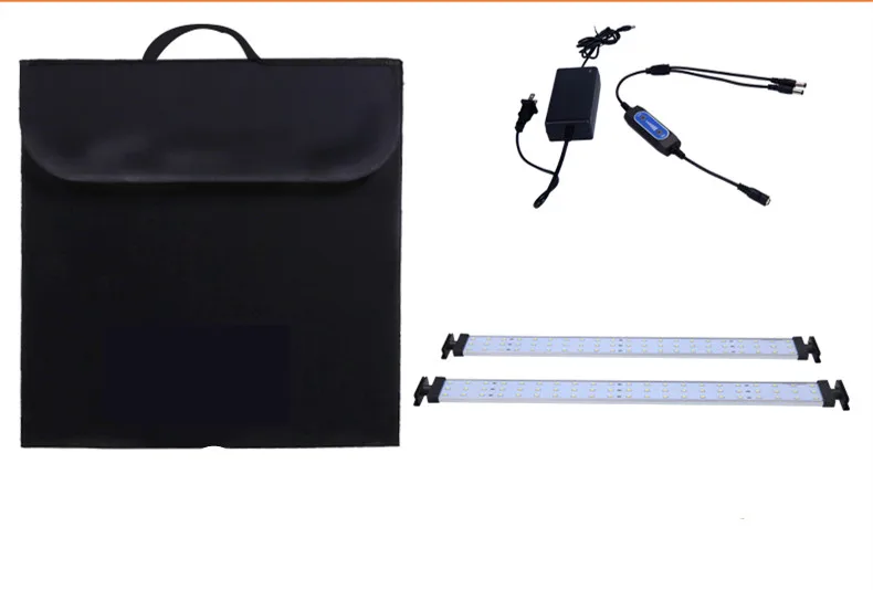 Портативный светильник тбокс для студийной фотосъемки 60 см с 2 светодиодными