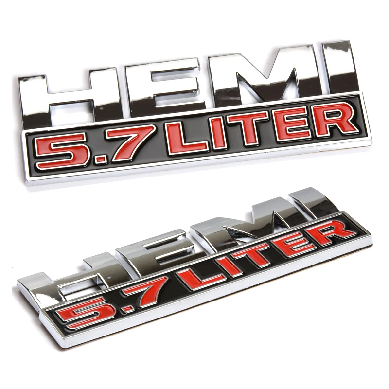 3D стикер для автомобиля 5,7 литр логотип Hemi эмблема табличка значок наклейка для Dodge джип RAM серебро красный автомобильные аксессуары