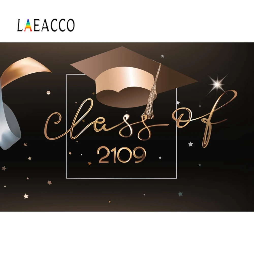Laeacco поздравительные воздушные шары выпускная церемония плакат сцена