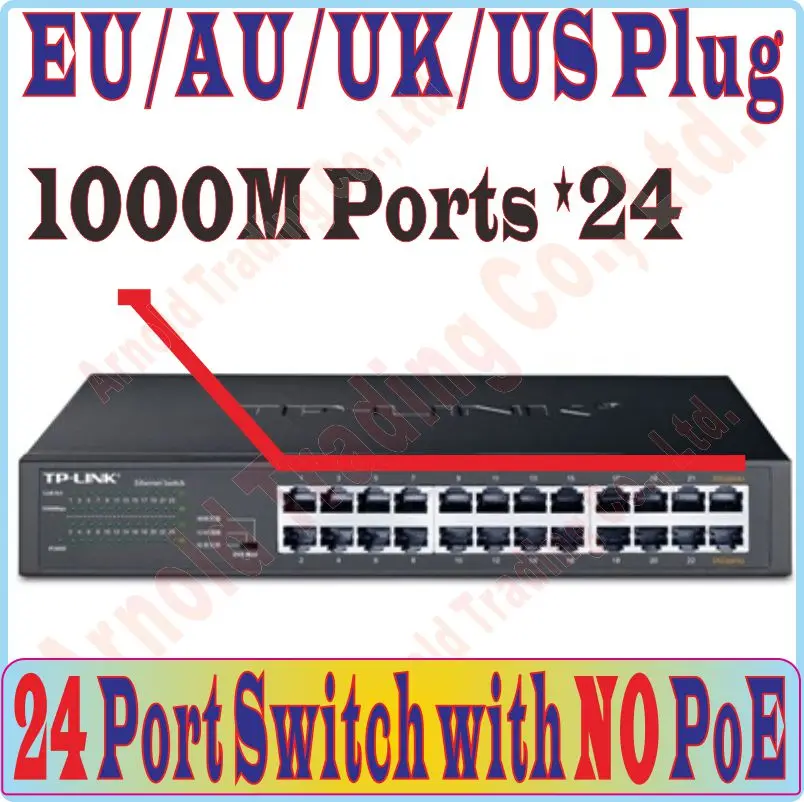 Подключи и работай 24-портовый гигабитный коммутатор 1000 Мбит/с без порта POE для NVR IP