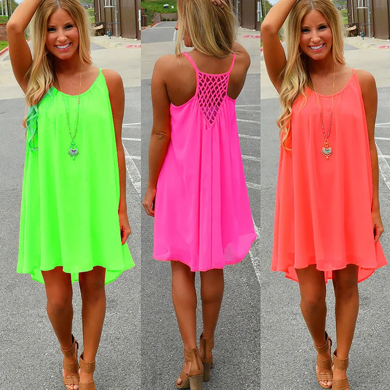 Женское летнее платье флуоресценции шифоновое женское 2021 размера плюс женская