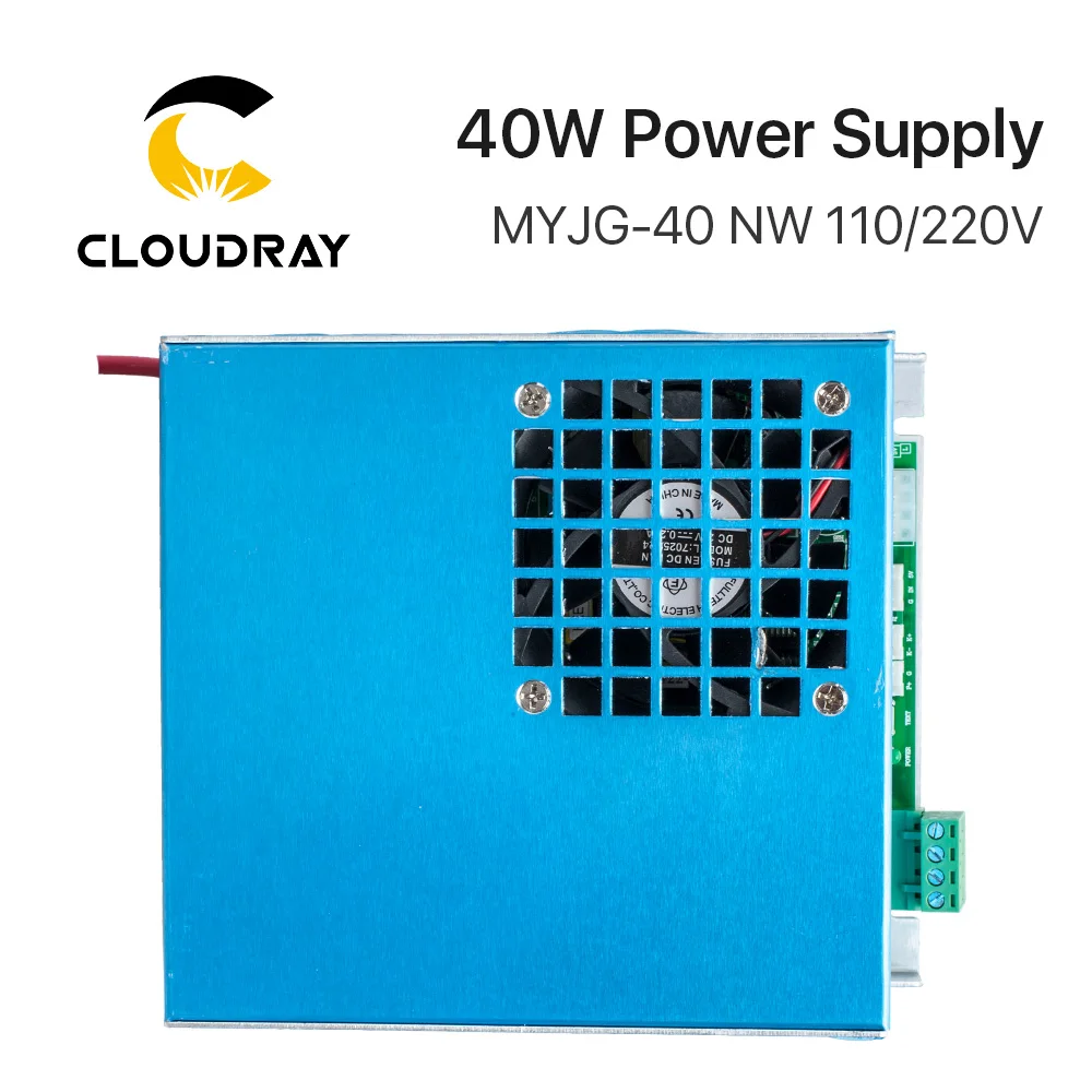 Cloudray 40 Вт CO2 лазерный источник питания MYJG-40 110 В 220 В для CO2 лазерной гравировки и резки 35-50 Вт MYJG